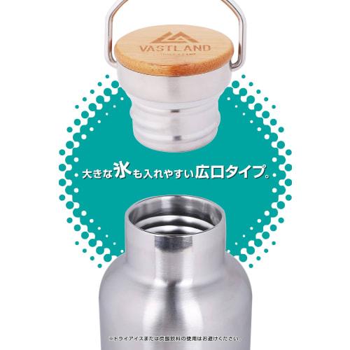 VASTLAND Stainless Steel Water Bottle, Mug, Direct Drinking, Double Insulated, 1000ml, Silver