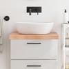 VidaXL Light Brown Bathroom Countertop 60x60x6 Cm Treated Wood 3156112