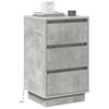 Nightstand Concrete Grey 39 x 34.5 x 65 cm Particleboard