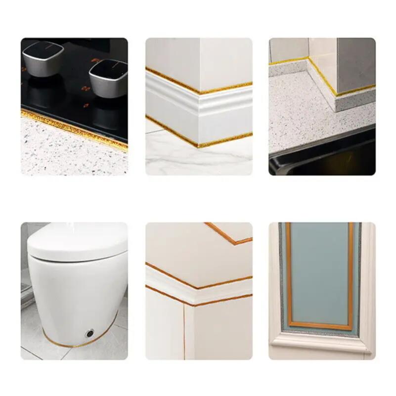 Ceramic Tile Gap Tape Kitchen Bathroom Waterproof Beautiful Seam Self-Adhesive Sticker Wall Floor Gap Line Decorative Strip 6M
