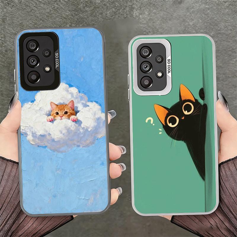 Cat Cute Kitten Cartoon Shockproof Phone Case for Samsung A17 A16 A15 A14 A37 A57 A36 A56 A26 A35 A55 A25 A34 A54 A24 A13 A23 A3