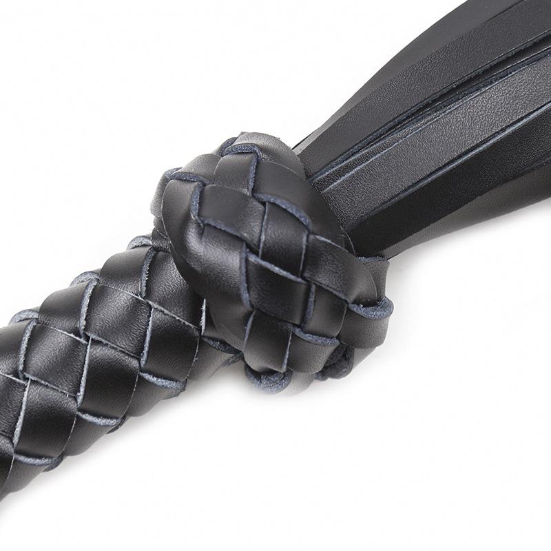 Adult Leather Flirting and Domination Whip - Cowhide and Horsewhip Restraint Toy