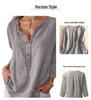 European & American Women's Retro Cotton Lapel Shirt with Sophisticated Button Design