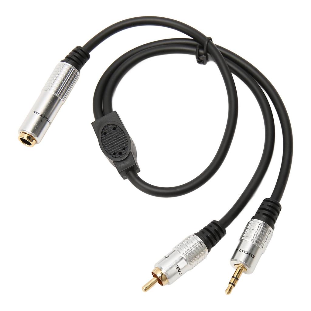 6.35mm To 3.5mm RCA Cable Female To Male Gold Plated Plug Socket Sound Splitter Cord 1.6ft