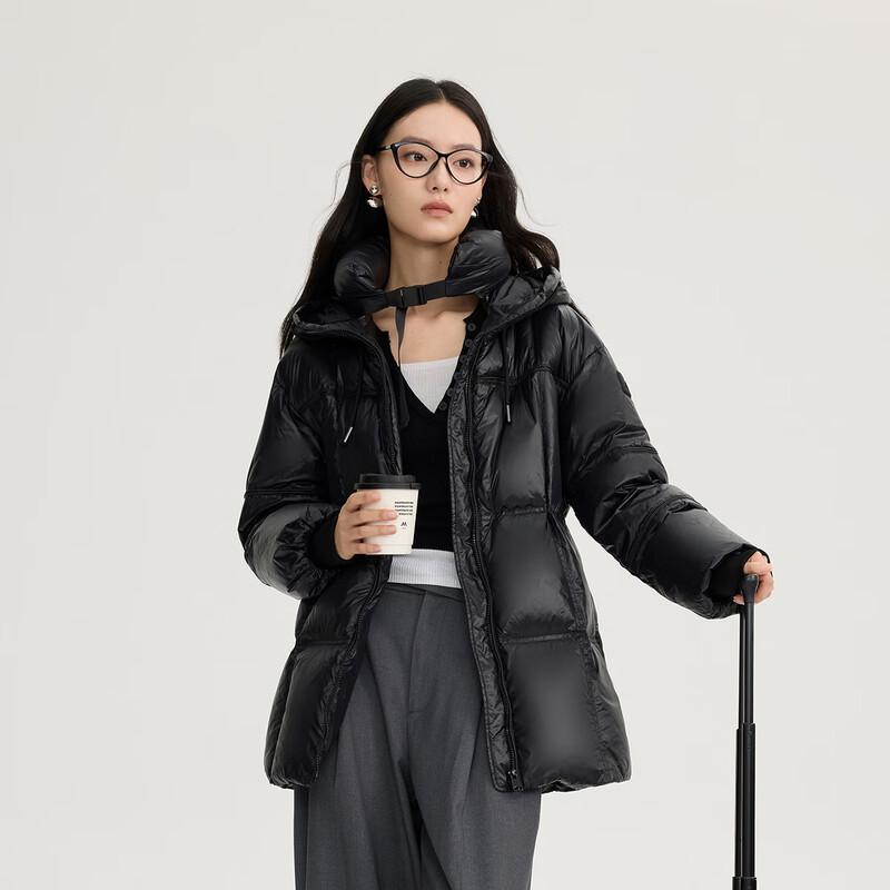 Ailaiyi Women's Hooded Down Jacket with Detachable U-Pillow