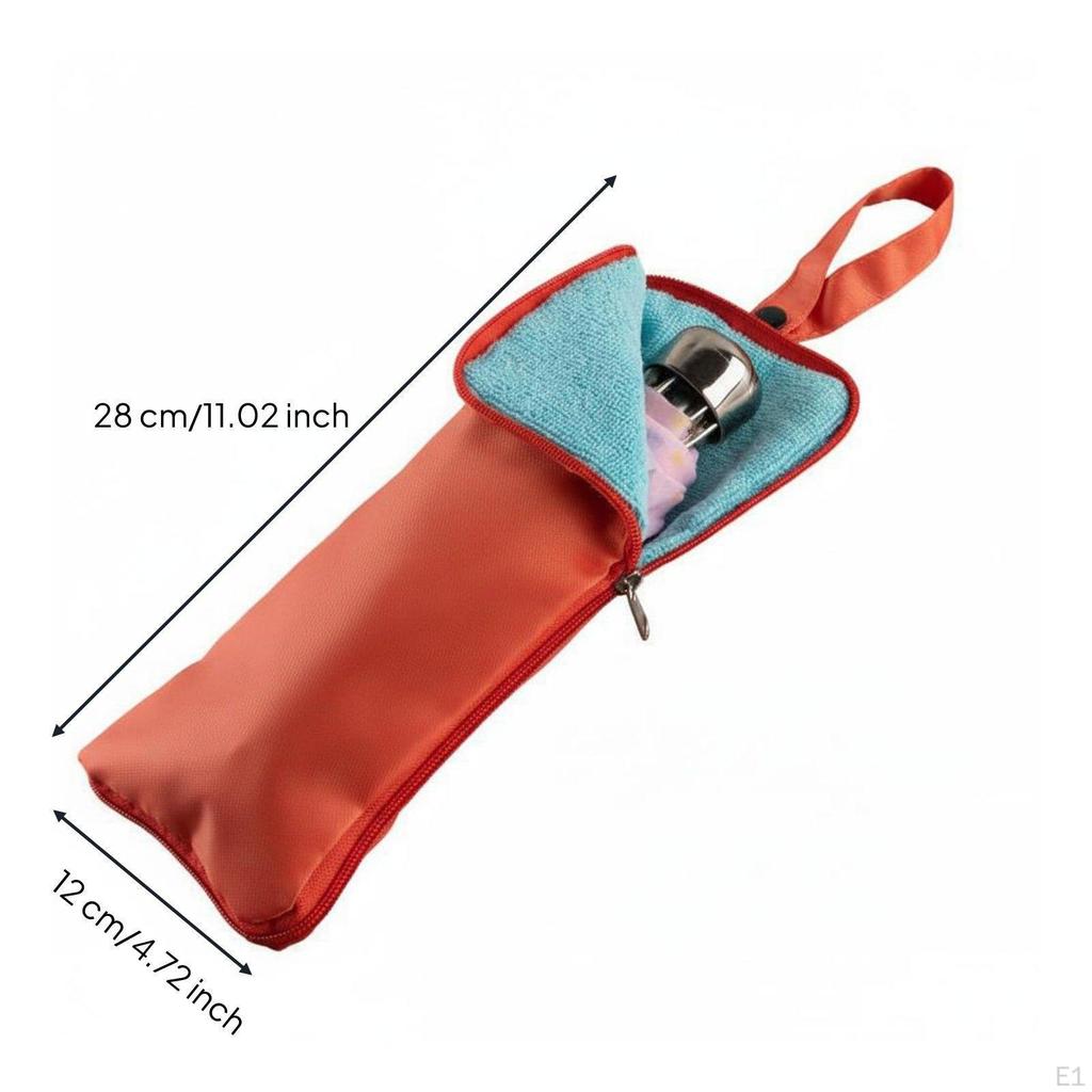 Portable Wet Umbrella Case Hangable Absorbent Rain Gear Pouch Foldable for Travel, Handbag, Backpack