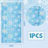 Party Decorations Foil Fringe Curta, 2Pack Snowflake 3.3x6.6ft Tel Foil Fringe Curta Winter Photo Booth Prop Backdrops, Blue Snowflake
