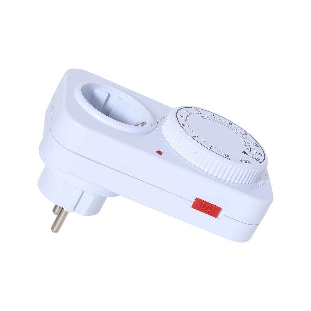 Mechanical Timer Socket 12-Hour Timing Power-Off Time Control Switch Electrical Outlet 16A 3680W Timer For Lamp Water Pump