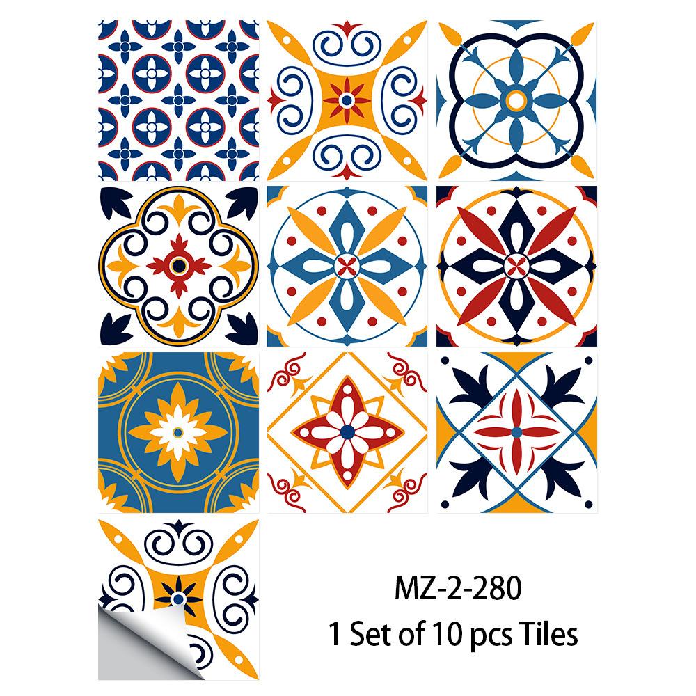 10pcs Mosaic Crystal Hard Film Tiles Sticker Kitchen Wardrobe Home Decor Oil-proof Peel and Stick Waterproof Wall Decals
