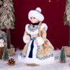 Blue & Gold Snegurochka Plush Ornament