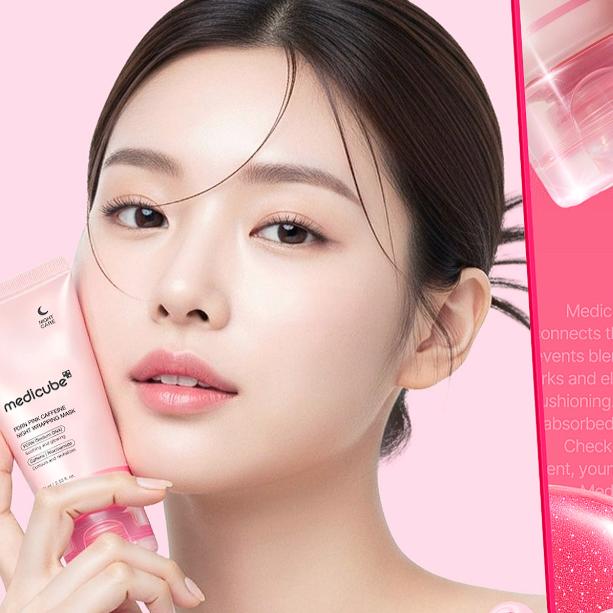 Medicube PDRN Różowa Kofeina Nocna Maska Owijająca 75ml