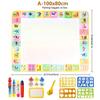 100x80CM Magic Water Drawing Mat with Reusable Magic Pens Doodle Montessori Painting Board Educational Toys Kids Gifts 39X31in