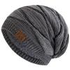 New Unisex Slouchy Winter Hats Plush Fleece Lined Warm Beanie Cap Men Women Casual Decor Mixed Color Winter Ski Knitted Hats
