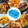 1/2PCS Reusable Air Fryer Silicone Tray Dish Dual 2 Basket Baking Pan Oven Pot Plate Liner Dual Air Fryer Accessories For Ninja