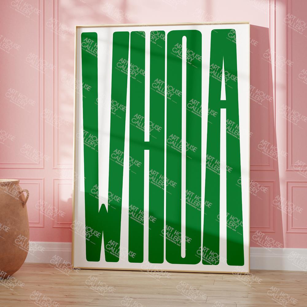 

Современный скандинавский минималистский WHOA цитаты черный зеленый настенный арт холст картины постеры для гостиной домашний декор 21x30cm No Framed