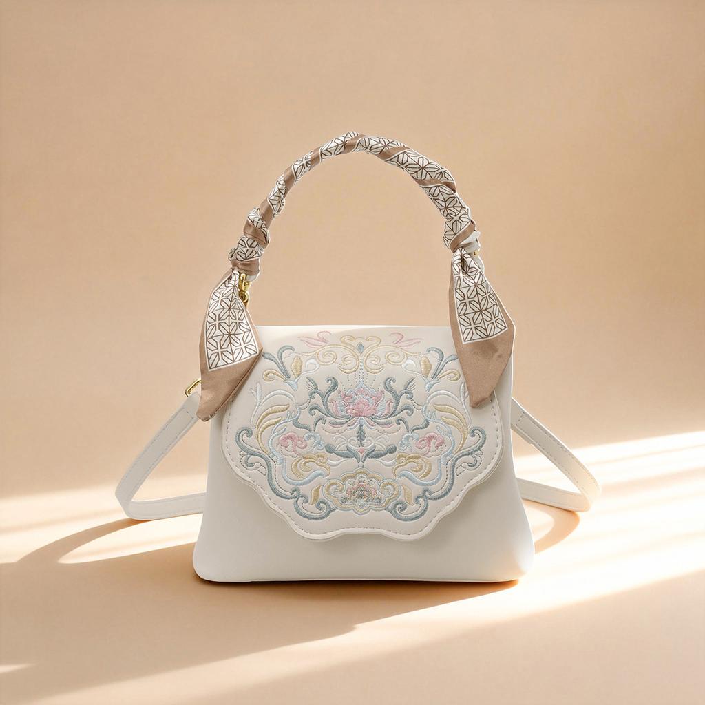 Crossbody Bag Spring and Summer New Style Chinese Embroidery Bag Crossbody Bag Women's Niche Design Sense Women's Handbag