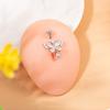 Butterfly Navel Ring For Women Girls Exquisite Zircon  Belly Button Rings Sexy Belly Piercing Body Jewelry Gifts