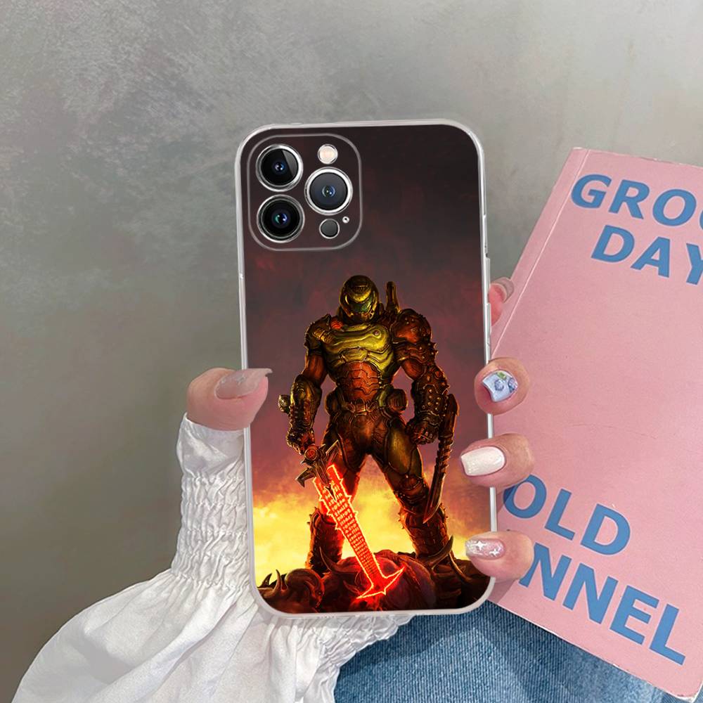 Cool Game H-DOOM Eternal-S Phone Case For iPhone 17 16 15 14 13 11 12 Pro Max 16 Plus Transparent