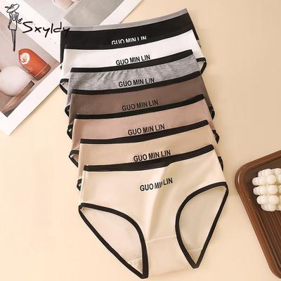 1/4 STÜCK Damen Slips Baumwolle Unterhosen Sport Mädchen Mittelhohe Taille Baumwollzwickel Slips