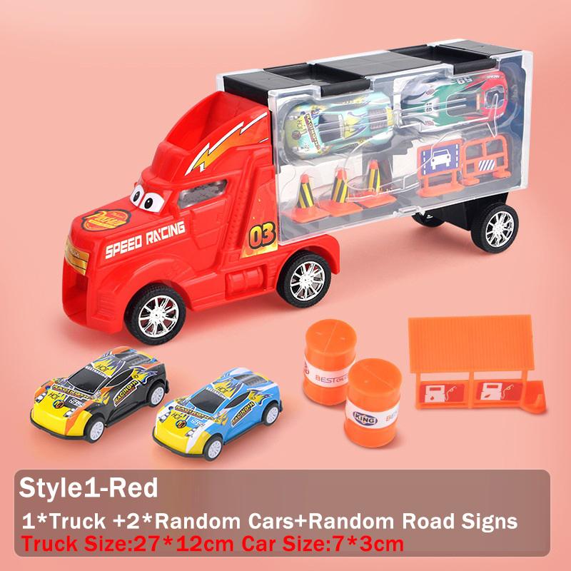 Toy Truck Carrier 4 Mini Cars Play Set Transport Car Toys Lorry Truck Kids Toy