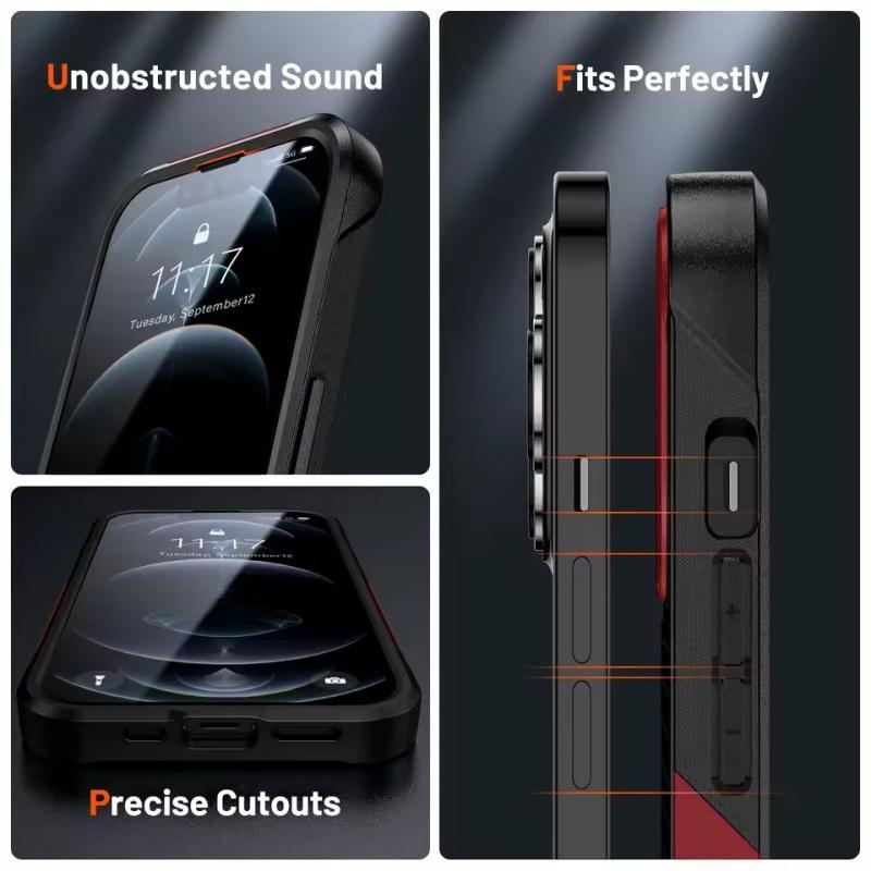 Stoßfeste Panzerhülle für iPhone 17 16 15 14 13 12 11 8 7 Pro Max Plus XS Max XR X SE Militärtaugliche Sturzsichere Silikon-Handyhülle