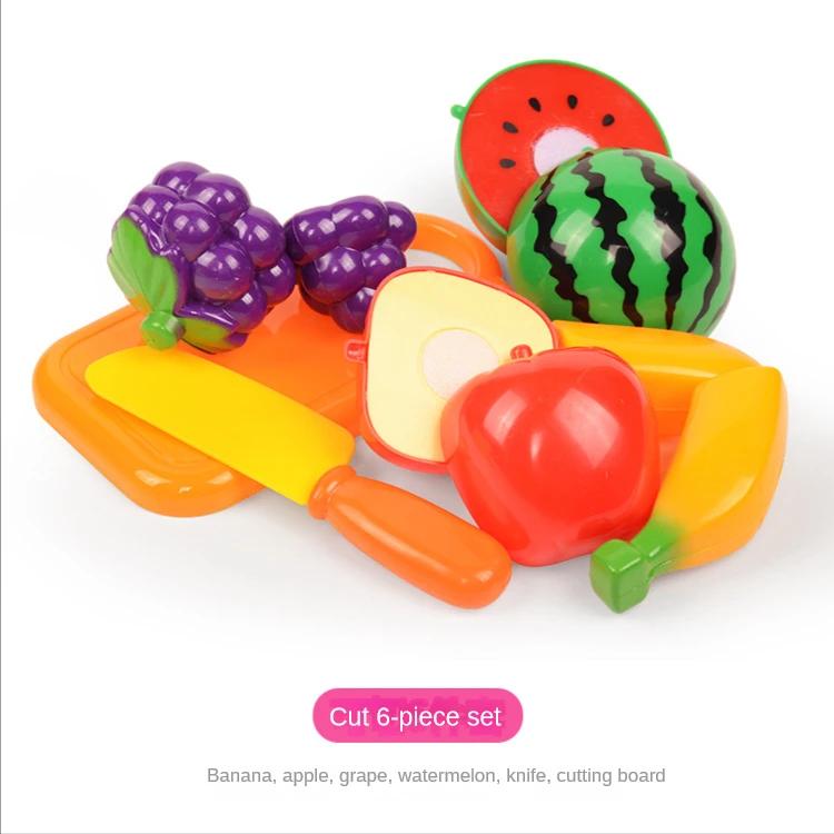 Non-Toxic Role Play Educational Gift Baby Toy Pretend Play Food Set Fruits Vegetable Kitchen Playset For Kid'S Gift Assembly Game