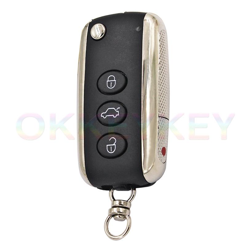 Ecusells Smart 3/4 Button Remote Key 315Mhz/ 433mhz ID46 for Bentley Continental GT GTC Flying Spur FCC KR55WK45031 KR55WK45032