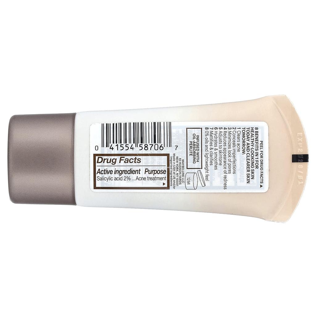 Maybelline Dream BB Pure, Skin Clearing Beauty Balm, Light Sheer Tint 100, 30ml (1 fl oz)