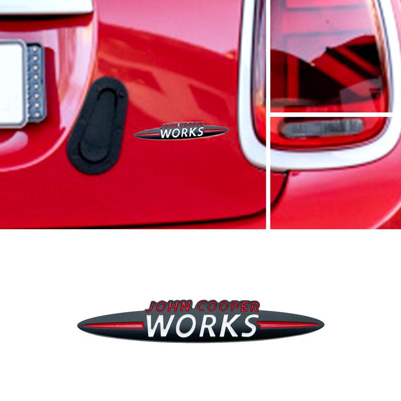 3D Chrome Metal Car Sticker John Cooper Works Emblem Decals For  Mini JCW R50 R52 R53 R55 F56 F55 F60 Fender Front Grille Logo