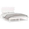 Solid Wood Bed White 140 X 200 Cm