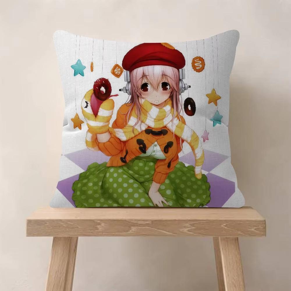 Beautiful Super Sonico Anime Cushion Cover Decor Pillowcase Home Sofa Pillow Cover