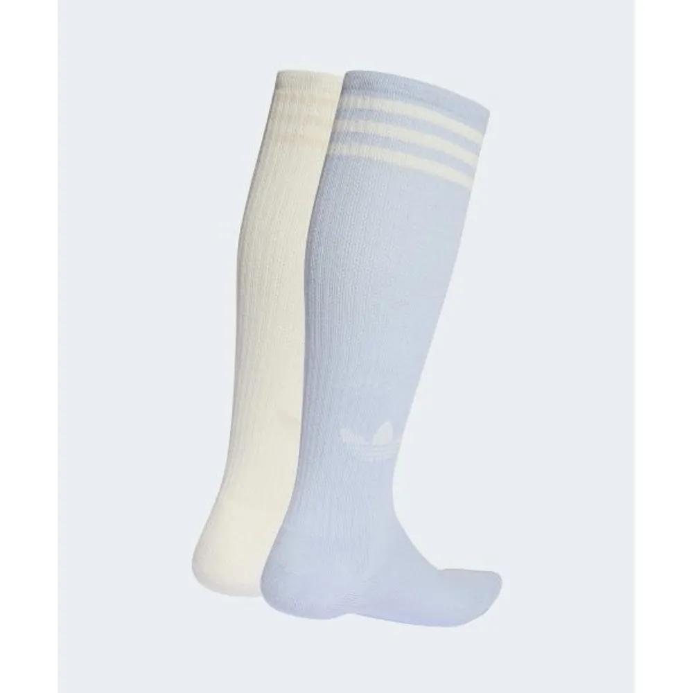 adidas 3-Stripe Knee Socks 2P - White: Clear Sky KD8259 6192206