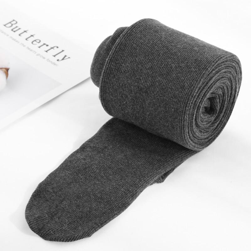 Winter Velvet Thickened Cotton Vertical Strip Leggings Women's Outer Wear Threaded Vertical Strip High Waist Thermal Pants Integrated Pants