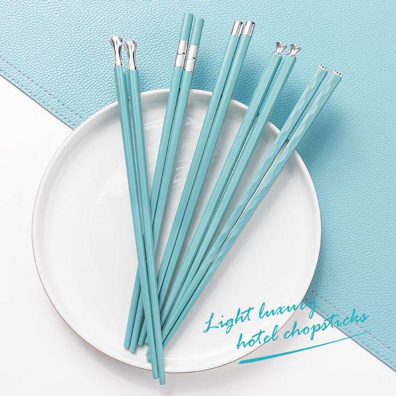 Ru Han Ceramic Blue Individual Chopsticks