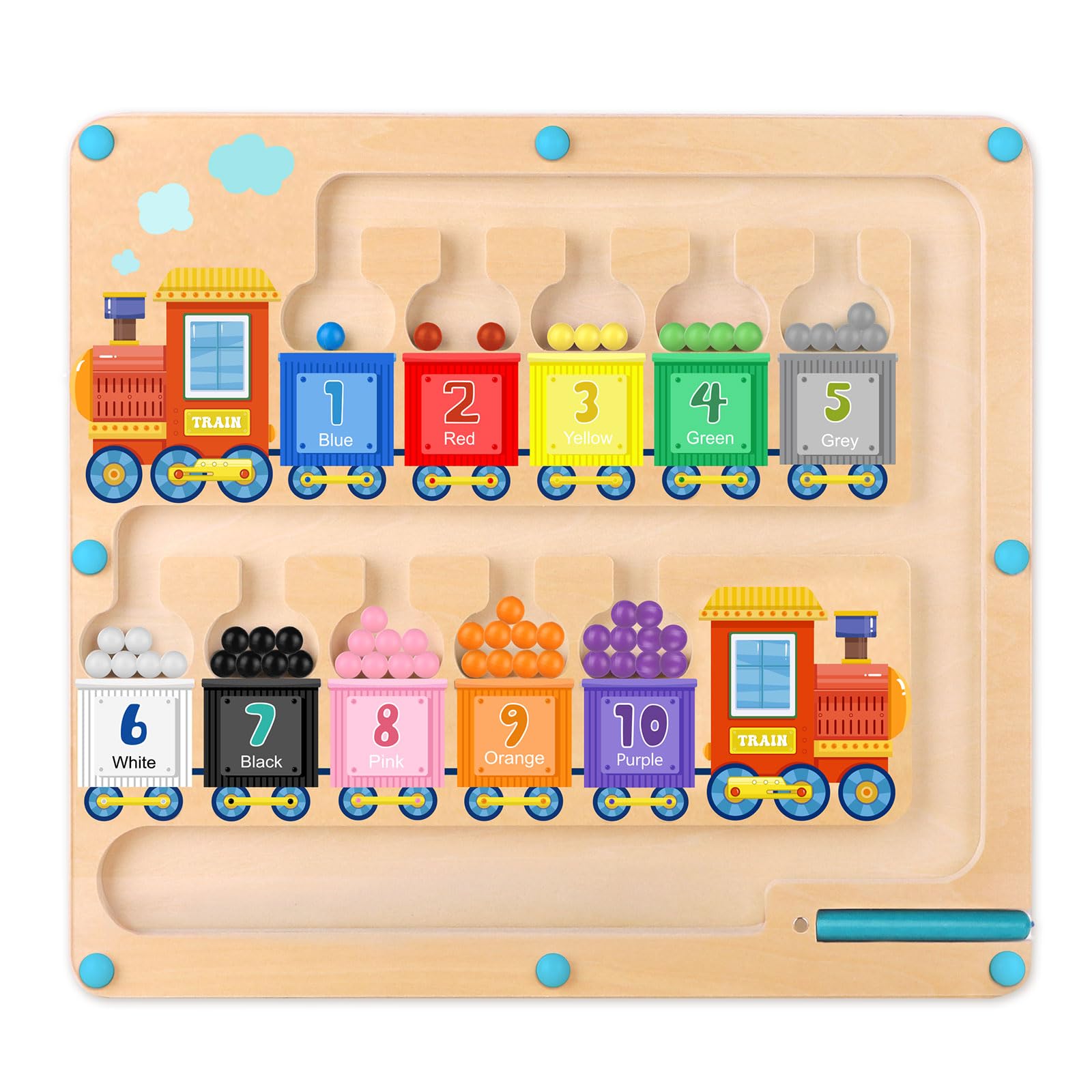 

Монтессори Магнитная деревянная магнитная сфера Развивающая игрушка для развития мелкой моторики Идеальная сенсорная игрушка для мальчиков и девочек в возрасте от 3 до 6 лет Игрушка, Лабиринт,