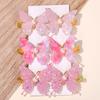 4/6Pcs Colorful Butterfly Hairpins Girl Hair Clips Barrettes Women Sweet Hair Ornament Rainbow Headwear Hair Accessories