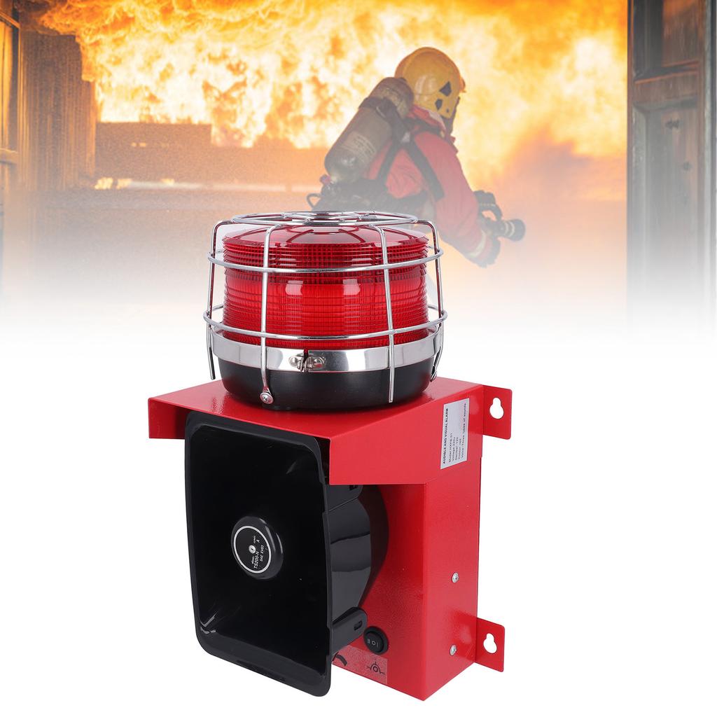 Industrial Sound and Light Reminder Water Proof LED Beads 120DB Volume Control Audible Visual Horn for Port Machinery Industry