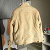 American-Style Retro Corduroy Lambswool Lapel Jacket for Men, Fleece-Lined, Thickened, Warm Workwear Coat, Trendy