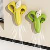 Cute 2-in-1 Hair Cleaning Clip Double-head with Drainage Hole Banana Cleaning Clip Cartoon Drain Trash Cleaner Hair Removal Tool