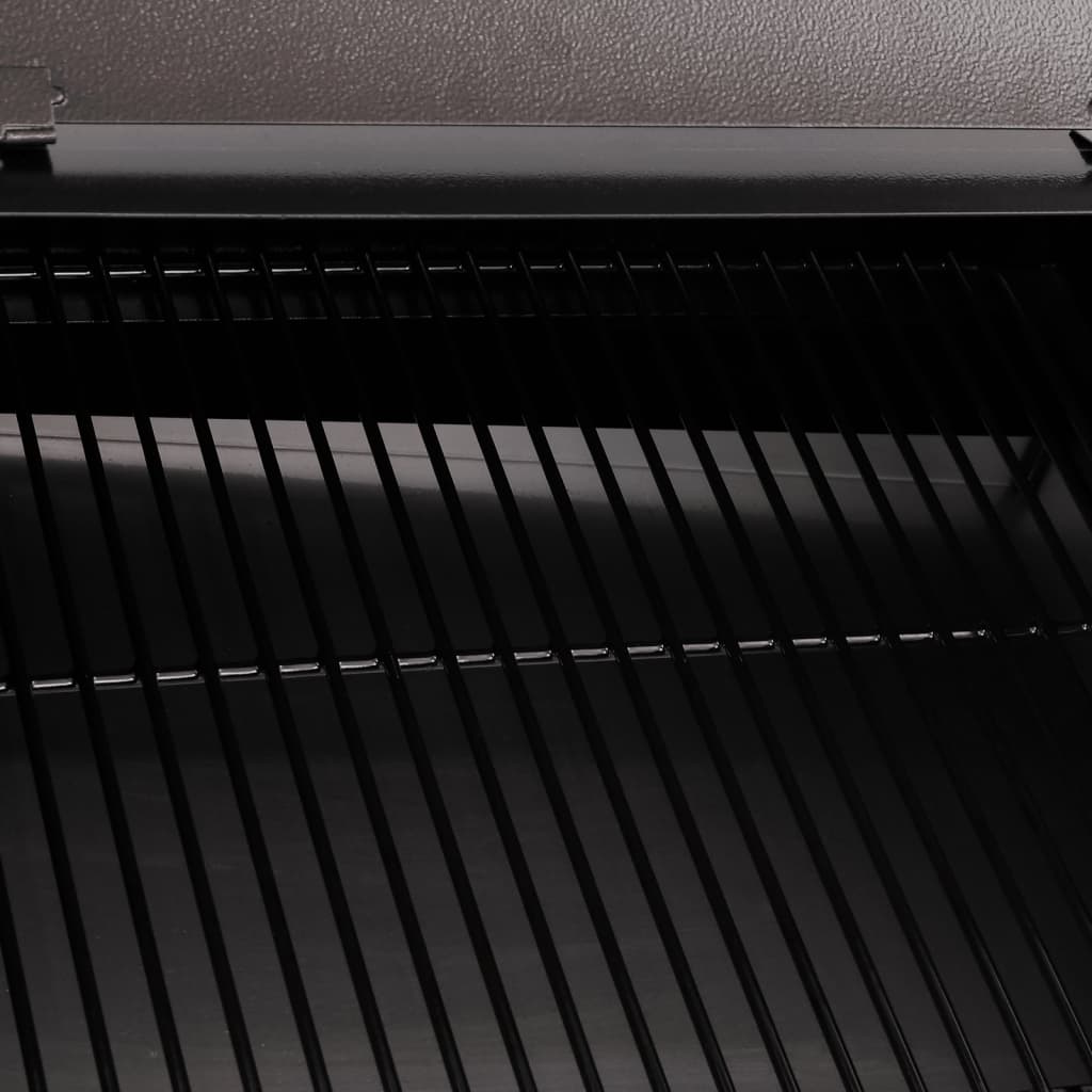 Pellet Grill with Shelf Black 94 Cm Iron