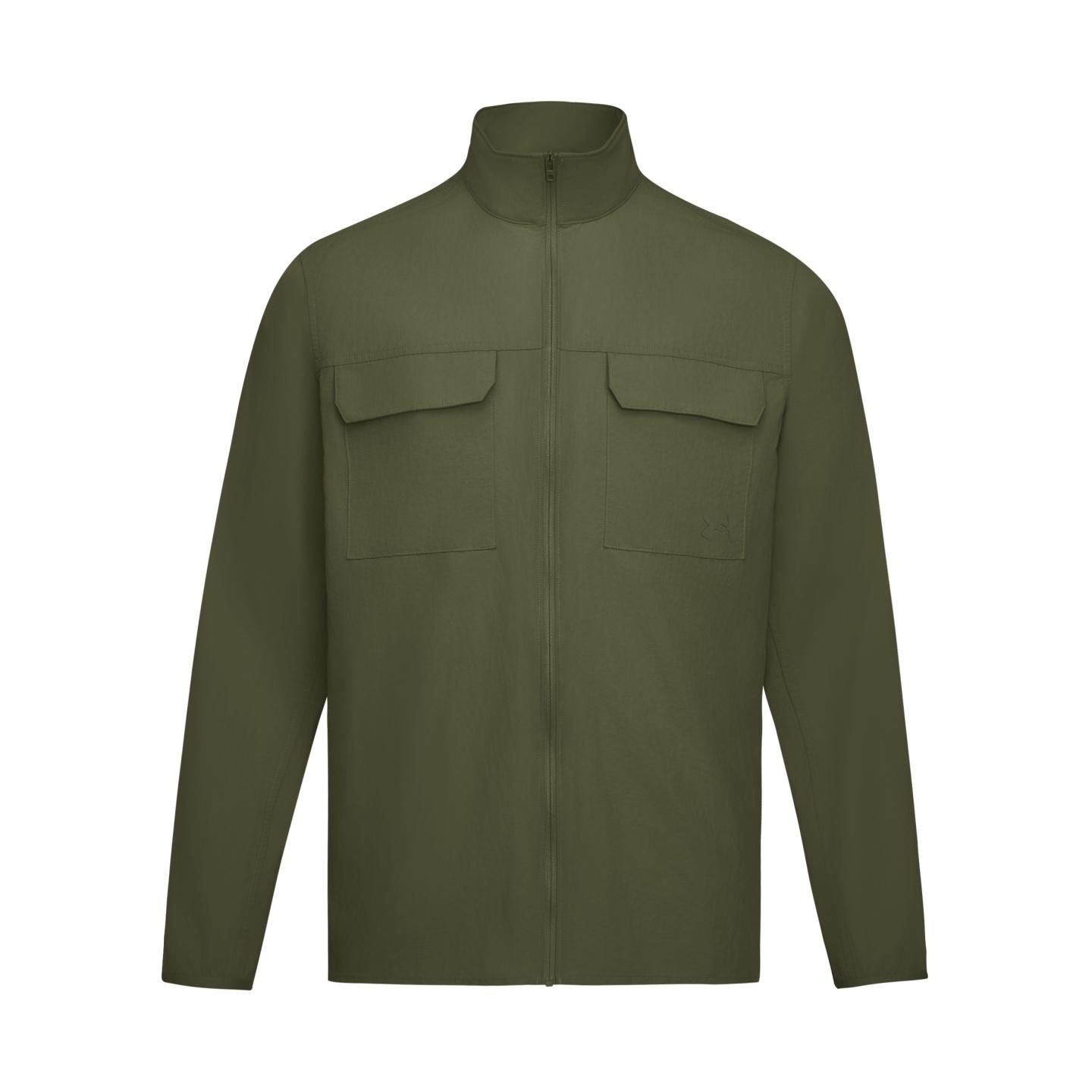 Under Armour Explor Woven Outdoor Sports Minimalist Casual Solid Shirt Men shirts Dark-Green 6010865-390 M