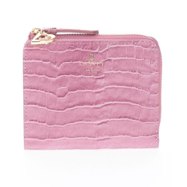 

Lanvin en Bleu Magenta L Zipper Bifold F Wallet, Pink, рожевий