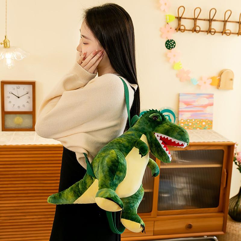 Plysch Dinosaurie Ryggsäck För Småbarn Mysiga T-rex Och Triceratops Designer