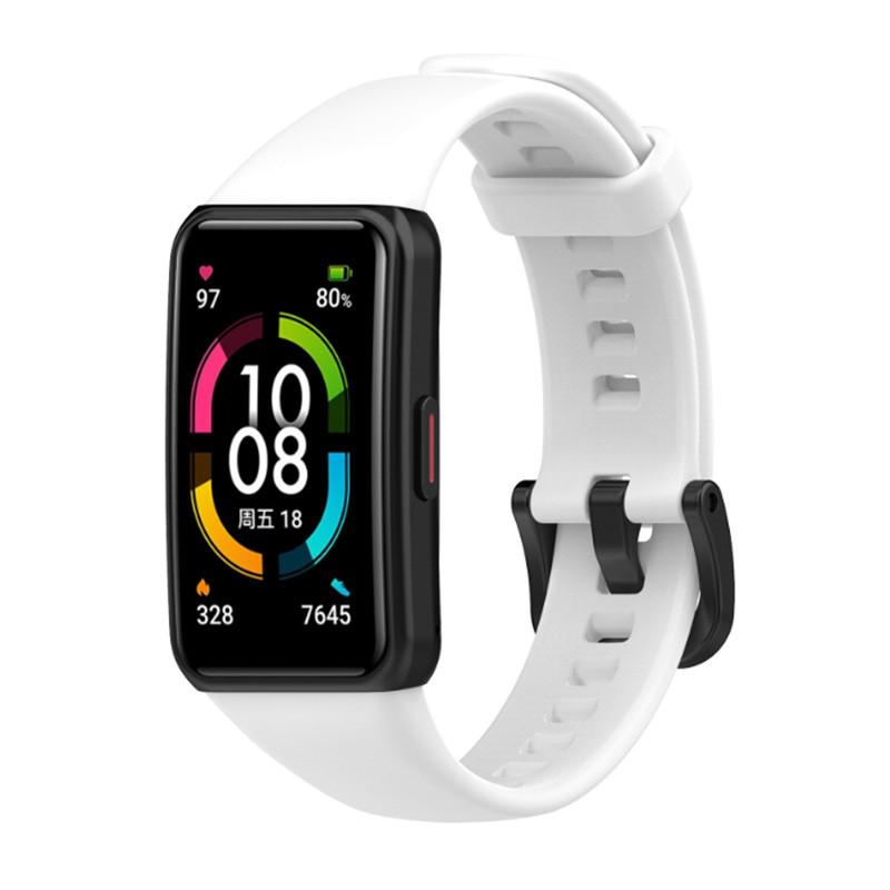 Szilikon szíj Huawei Band 6/6 Pro szíj okosóra állítható csuklópánt csere Correa karkötő Honor Band 6 szíj