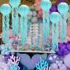 6PCS Jellyfish Paper Lanterns,Hanging Jelly Fish for Mermaid,Ocean Themed,Birthday,Party Under The Sea Party Decorations