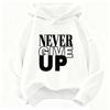 Nooit Opgeven Brief Print Hoodie Kinderen Lente Kinder Sweatshirt Hoody Casual Hoodies voor Jongens Meisjes Kleding