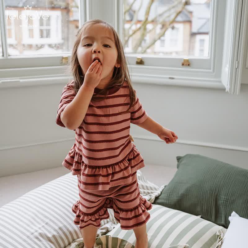 LELE JOVE Kids Retro Striped T-Shirt M