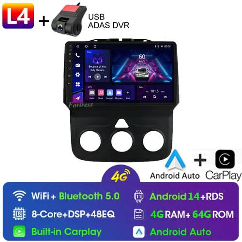 Car Radio 9 Inch Android 13 12+256G Touch Screen for DODGE RAM 1500 2013 2014 2015 2016 2017 2018 2019 WIFI Support SWC Carplay