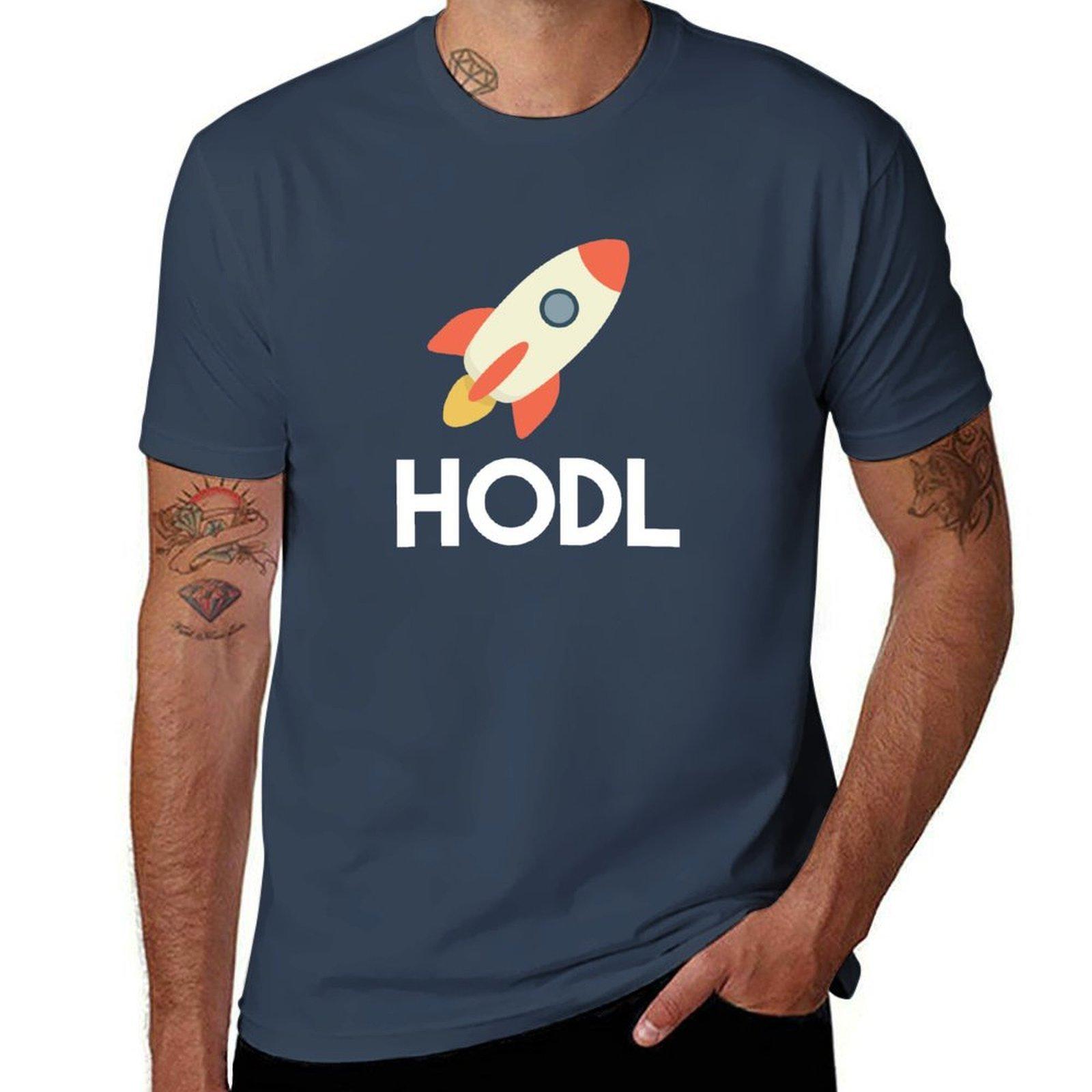 Funny Cryptocurrency - Hodl to the moon! T-Shirt man t shirt cotton cotton t shirt pack T-Shirt S
