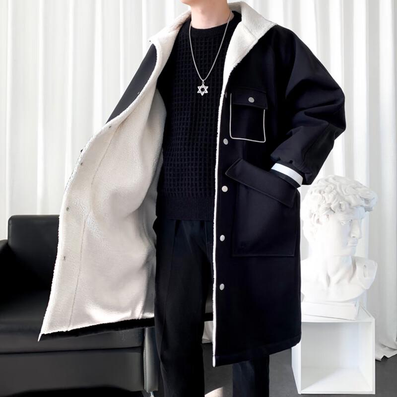 ROMON Men's Mid-Length Trench Coat